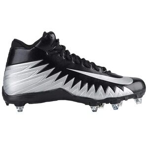 Nike‎ Alpha Menace Varsity Mid Cleats Black Metallic Silver Men 13 UK 12 EU 47.5